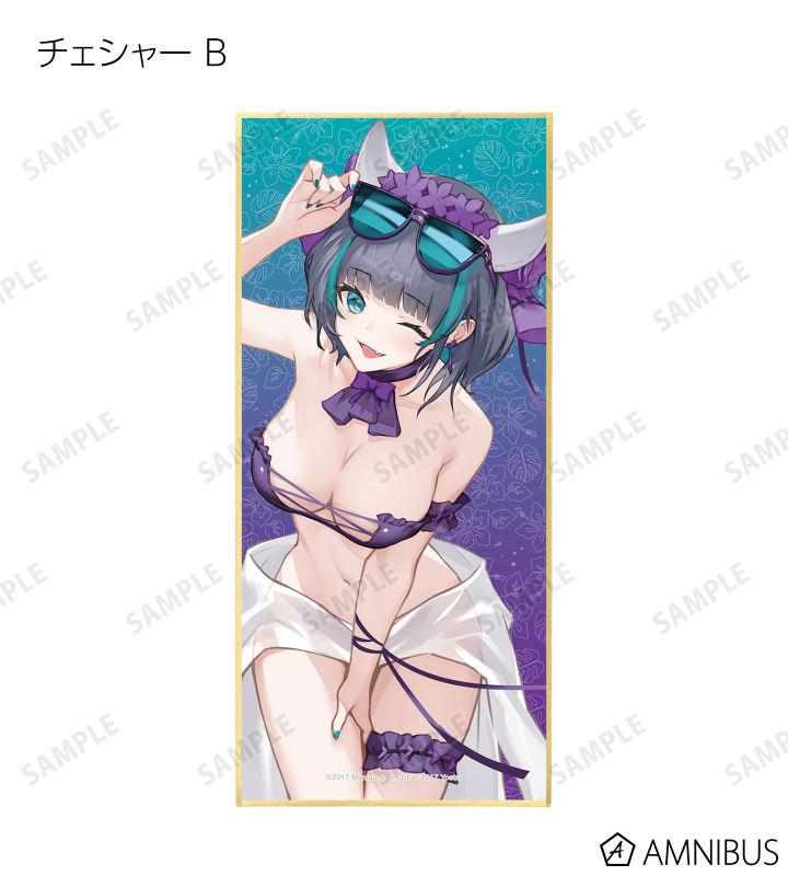 描き起こしイラスト 水着ver. トレーディングスタンド付き色紙