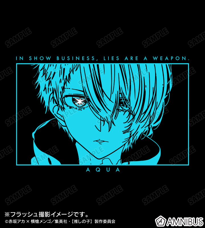 アクア オーロラフラッシュプリントTシャツ