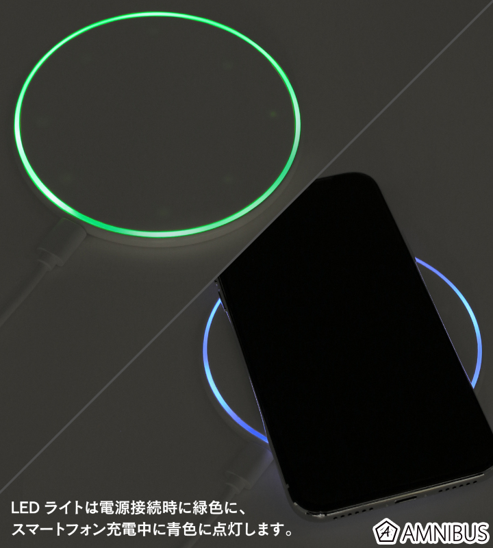 手乗りタイガー サークル型Qi対応ワイヤレス充電器