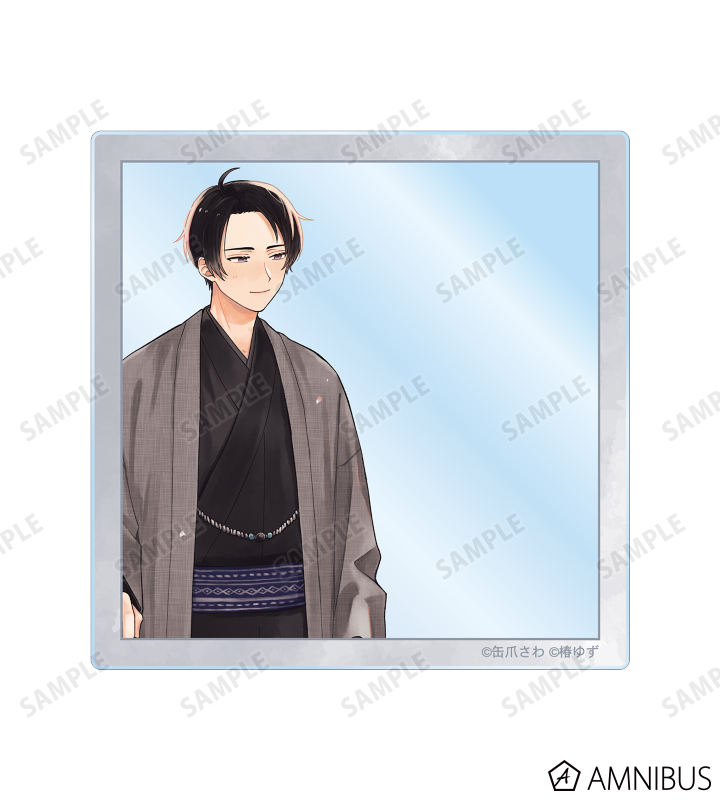 缶爪さわ先生 描き下ろし 和服ver. アクリルカード2個セット