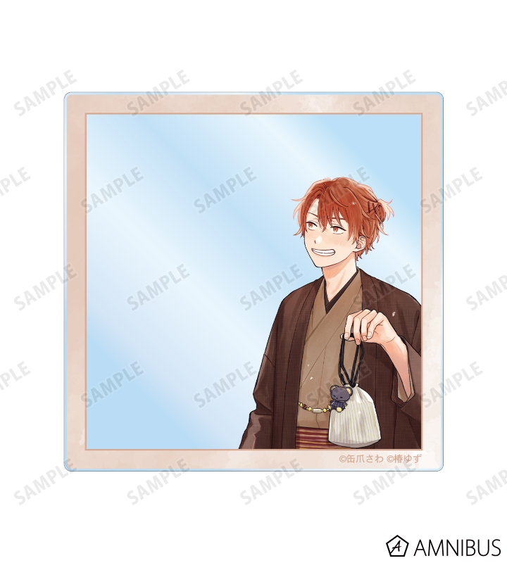 缶爪さわ先生 描き下ろし 和服ver. アクリルカード2個セット