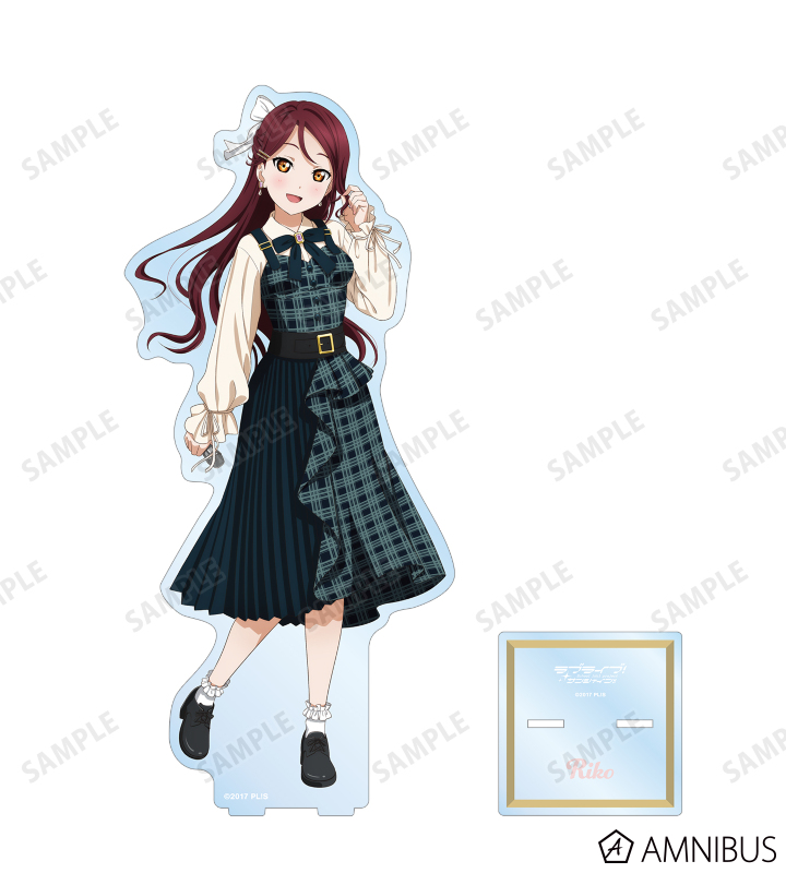 描き下ろし 桜内 梨子 チェックワンピース衣装ver. 特大アクリルスタンド