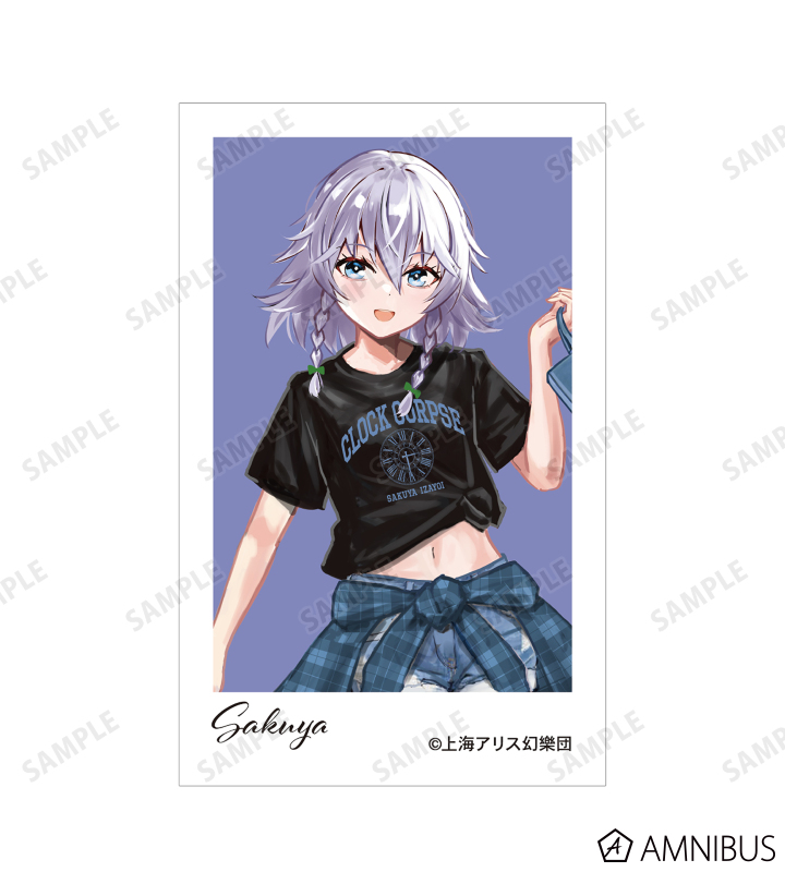 松本能人イラスト 十六夜咲夜 現代風ファッションver. インスタントカメラ風イラストカード2枚セット