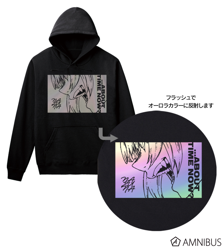 七草ナズナ オーロラフラッシュプリントパーカー
