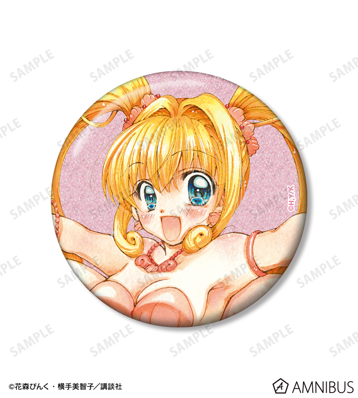 花森ぴんく先生 描き下ろし るちあ 羽を纏ったマーメイドver. グリッター缶バッジ 2個セット