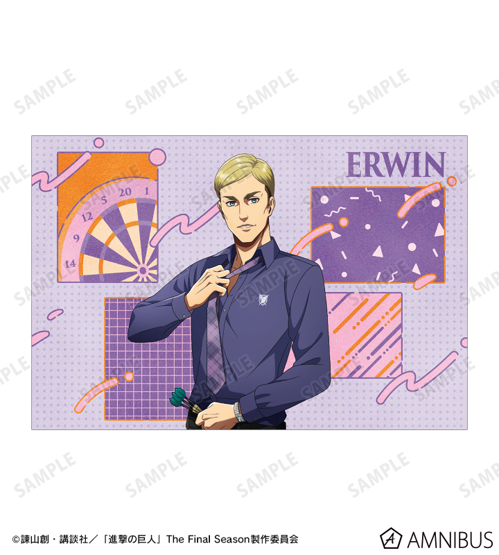 描き下ろし エルヴィン レトロ風ファッションver. ポストカード2枚セット