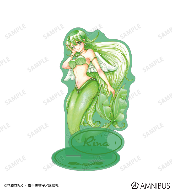 花森ぴんく先生 描き下ろし リナ 羽を纏ったマーメイドver. パーツ付きカラーBIGアクリルスタンド