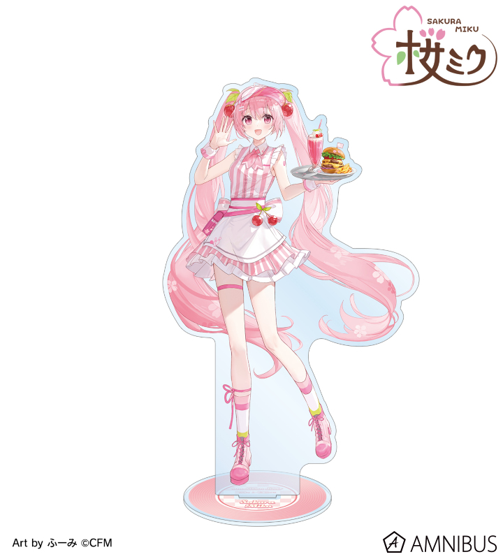 描き下ろし 桜ミク アメリカンダイナーver. Art by ふーみ BIGアクリルスタンド