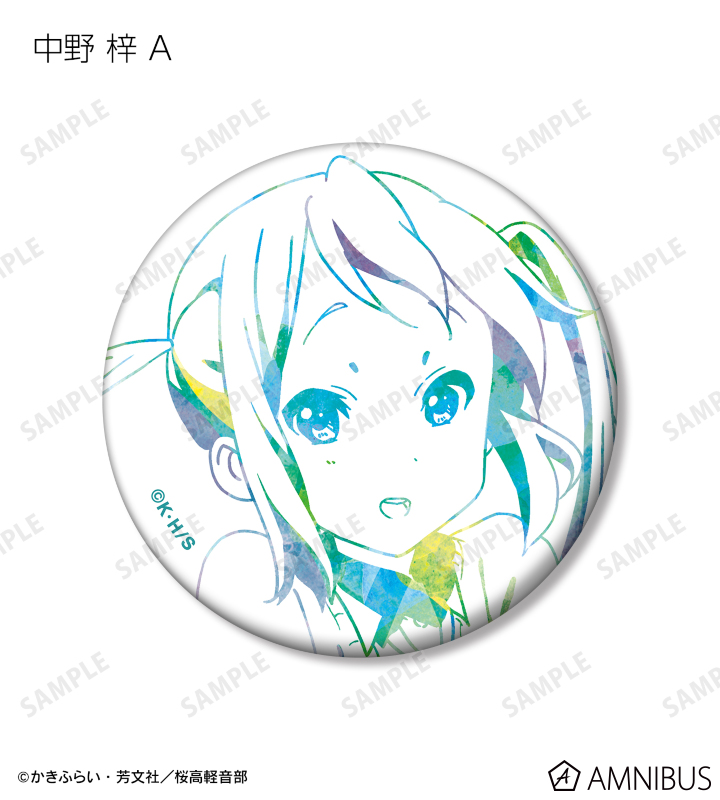 けいおん！　平沢 唯 中野 梓 箔押し 缶バッジ 予約商品12月中旬発送】けいおん！ アート缶バッジ＿平沢 唯