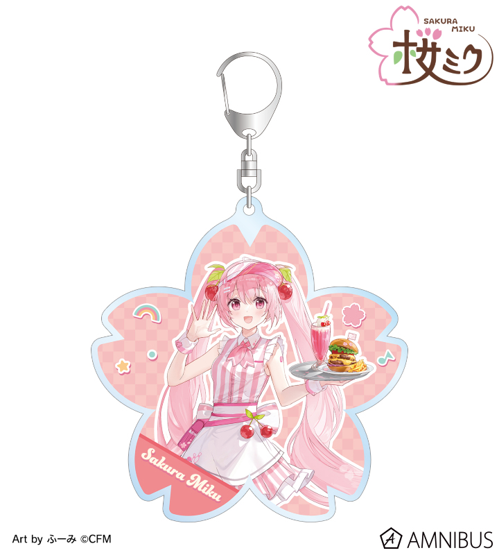 描き下ろし 桜ミク アメリカンダイナーver. Art by ふーみ BIGアクリルキーホルダー