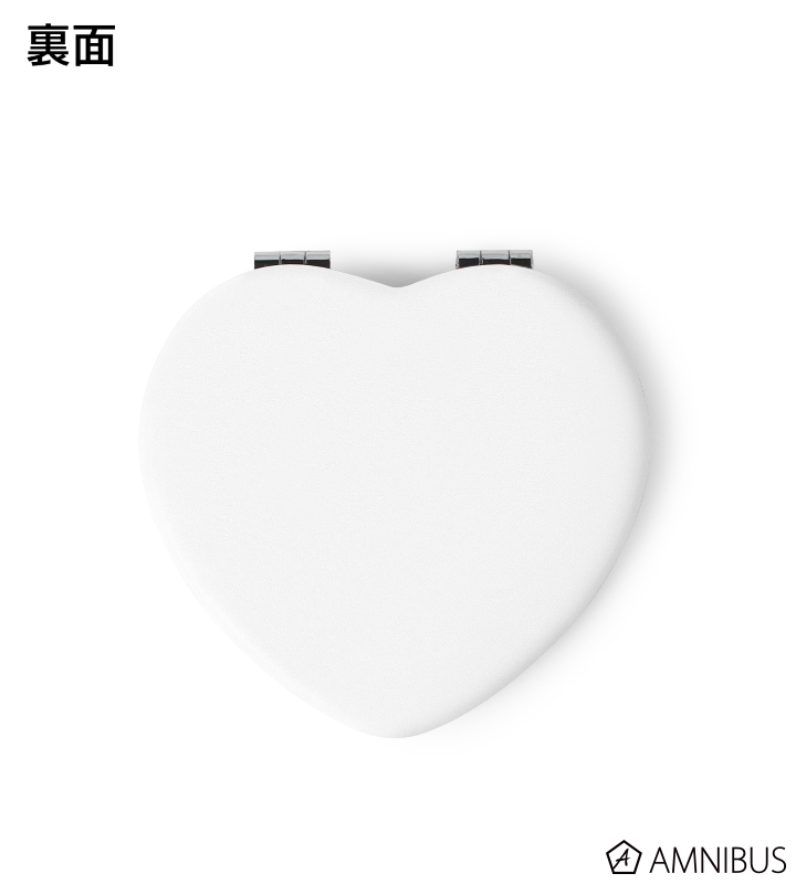 たかてん&かきゆう モチーフ柄 ハート型折りたたみミラー