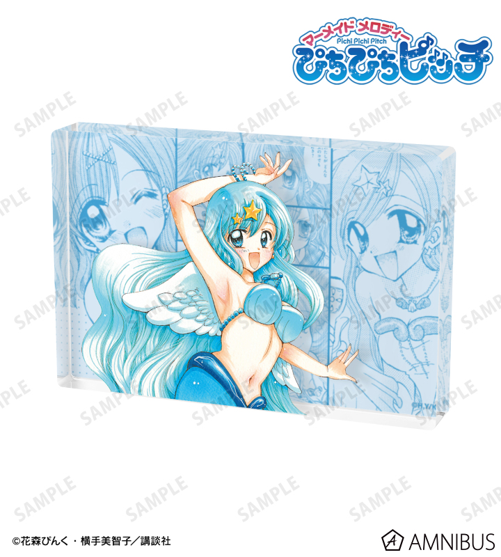 花森ぴんく先生 描き下ろし 波音 羽を纏ったマーメイドver. アクリルブロック