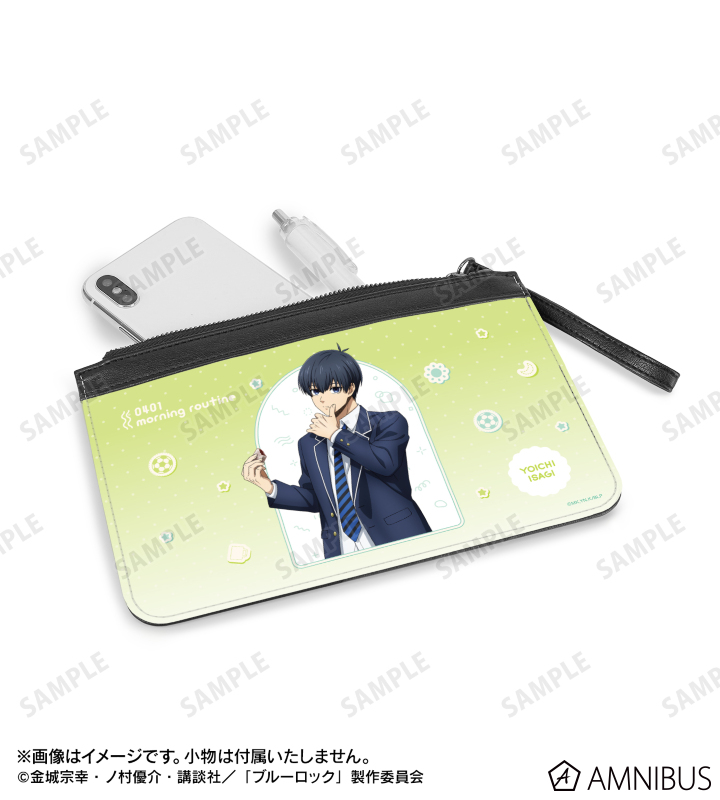 描き下ろし 潔 世一 モーニングルーティンver. PUレザーフラットポーチ