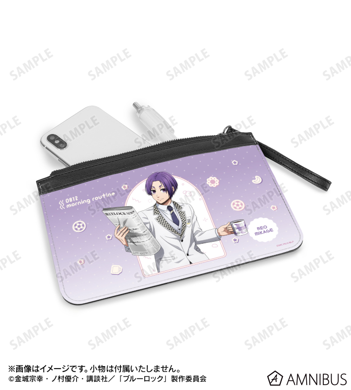 描き下ろし 御影 玲王 モーニングルーティンver. PUレザーフラットポーチ