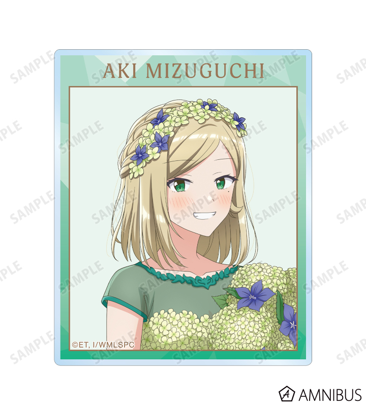 描き下ろし 水口 亜季 花びらドレスver. アクリルカード2枚セット