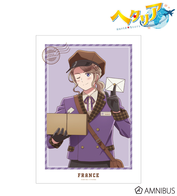 描き下ろし フランス 郵便屋ver. A3マット加工ポスター