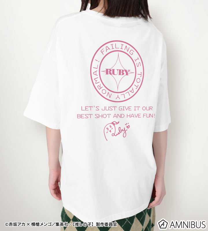 【推しの子】描き下ろし ルビー ショッピングver. 着用BIGシルエットTシャツ