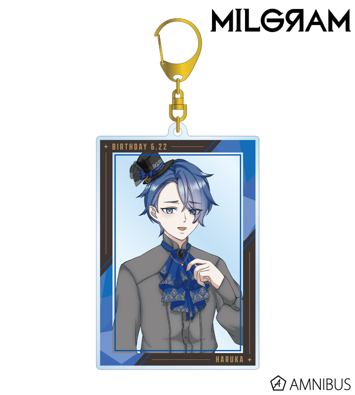 MILGRAM ミルグラム 囚人服ベルト風キーリング付き合皮キーホルダー ハルカ MILGRAM -ミルグラム- - ハルカ 囚人服ベルト風 キーリング付き