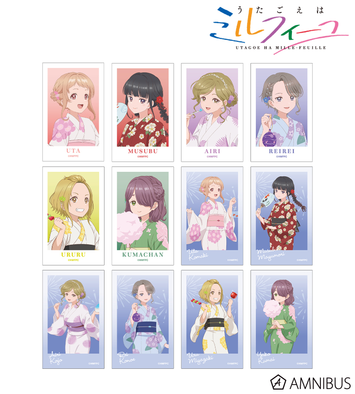 描き下ろし 夏祭りver. トレーディングインスタントカメラ風イラストカード