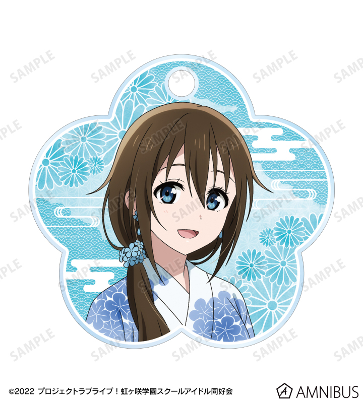 描き下ろし 桜坂しずく 縁日ver. 2連ワイヤーアクリルキーホルダー