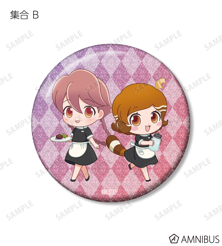トレーディング ちびキャラ ホテルモントレ制服&モーニングスタッフver. グリッター缶バッジ