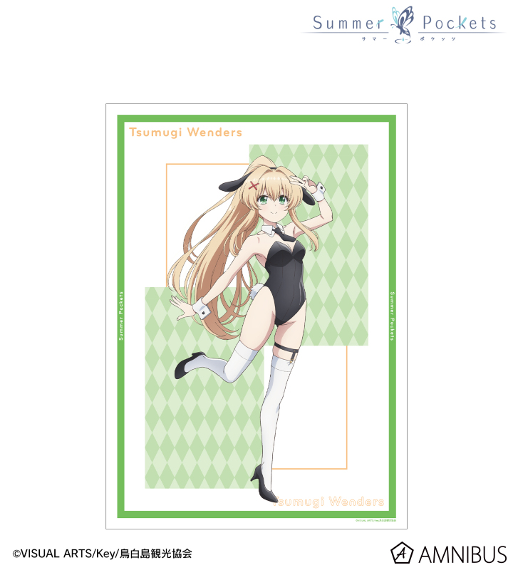 描き下ろし 紬ヴェンダース バニーガールver. A3マット加工ポスター
