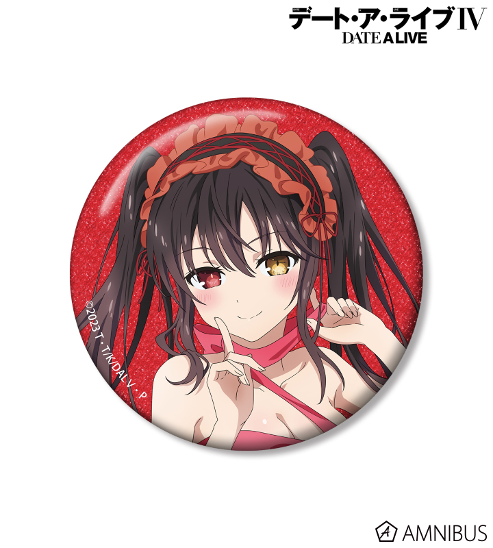 時崎狂三 バースデーイラスト 75mmグリッター缶バッジ
