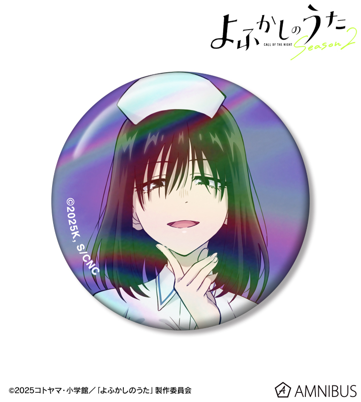 本田カブラ 75mmオーロラ缶バッジ