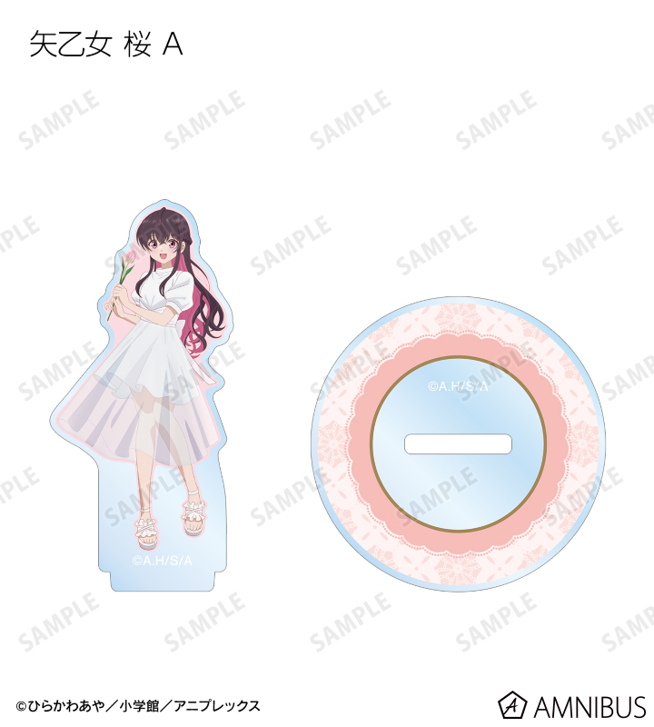 描き下ろし 白いワンピースと花ver. トレーディングアクリルスタンド