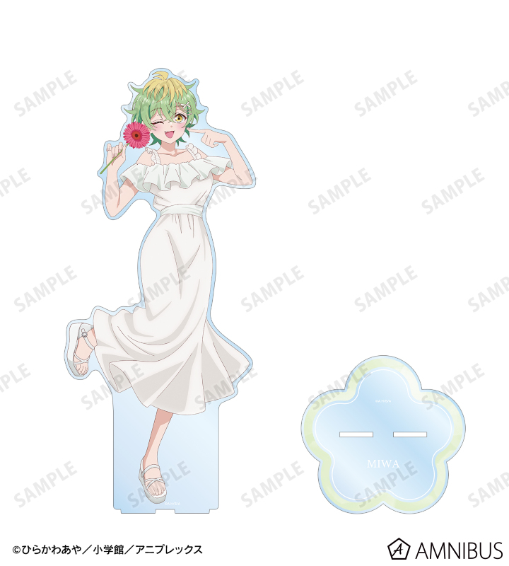 描き下ろし 帝乃 三和 白いワンピースと花ver. 特大アクリルスタンド