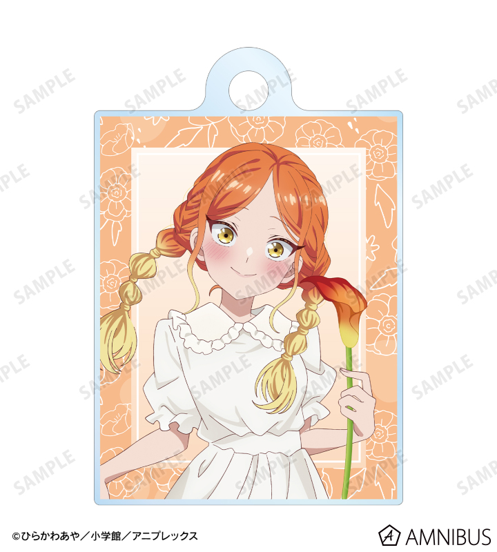 描き下ろし 帝乃 二琥 白いワンピースと花ver. 2連ワイヤーアクリルキーホルダー