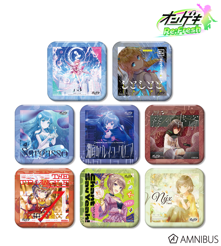 オンゲキ Re:Fresh - トレーディング角丸スクエア缶バッジ ver.A