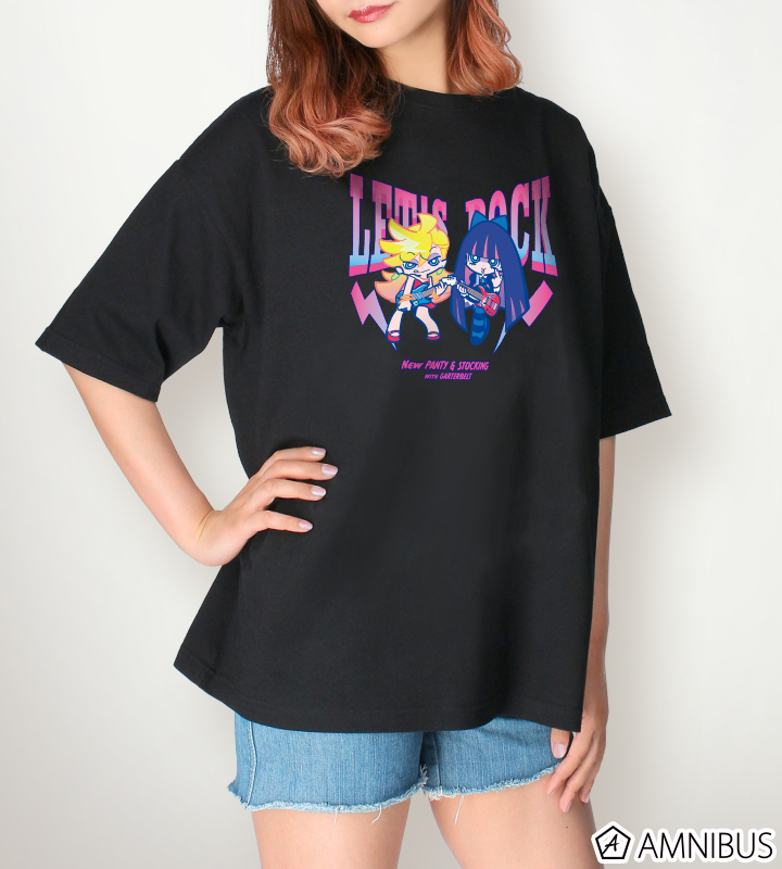 F*Kaoriさんイラスト パンティ&ストッキング ロックver. BIGシルエットTシャツ