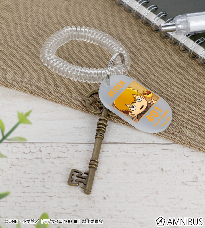 霊幻新隆 ゆるコマ ロッカーキー風アクリルキーホルダー ver.A