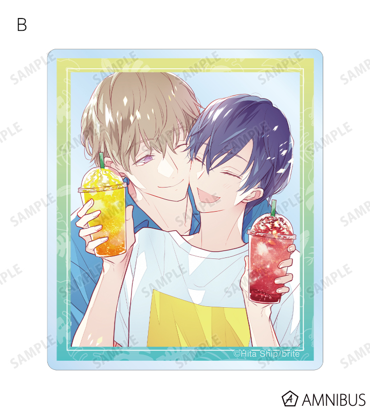 緋汰しっぷ先生 描き下ろし 咲原拓海&深森雪弥 パジャマver. アクリルカード2枚セット