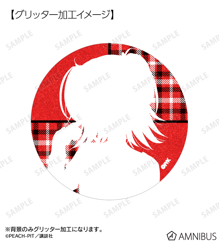 PEACH-PIT先生 描き下ろし 日奈森 あむ ゴスパンクver. 75mmグリッター缶バッジ