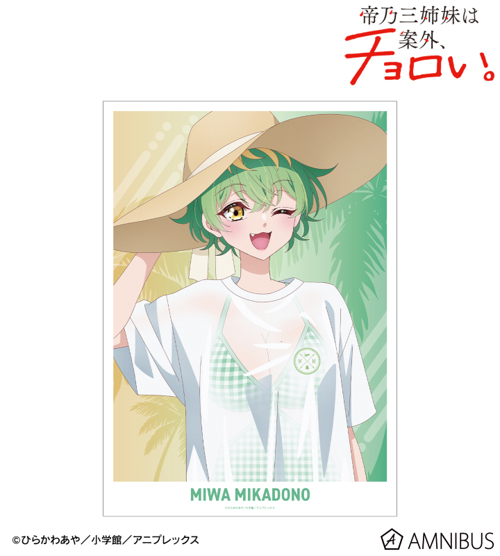 描き下ろし 帝乃 三和 ビーチデートver. A3マット加工ポスター ver.A