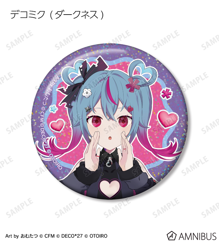 デコミク&にーにゃ Art by おむたつ ホログラム缶バッジ3個セット ver.A