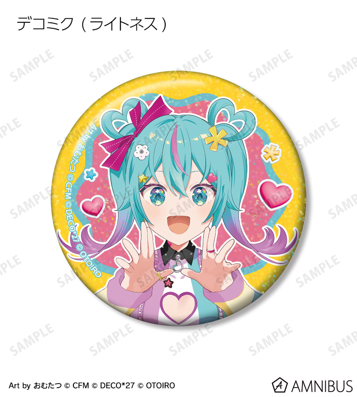 デコミク&にーにゃ Art by おむたつ ホログラム缶バッジ3個セット ver.A