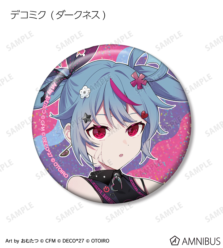 デコミク&にーにゃ Art by おむたつ ホログラム缶バッジ3個セット ver.B