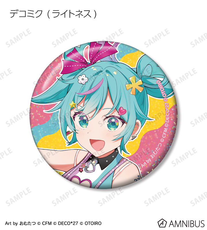 デコミク&にーにゃ Art by おむたつ ホログラム缶バッジ3個セット ver.B