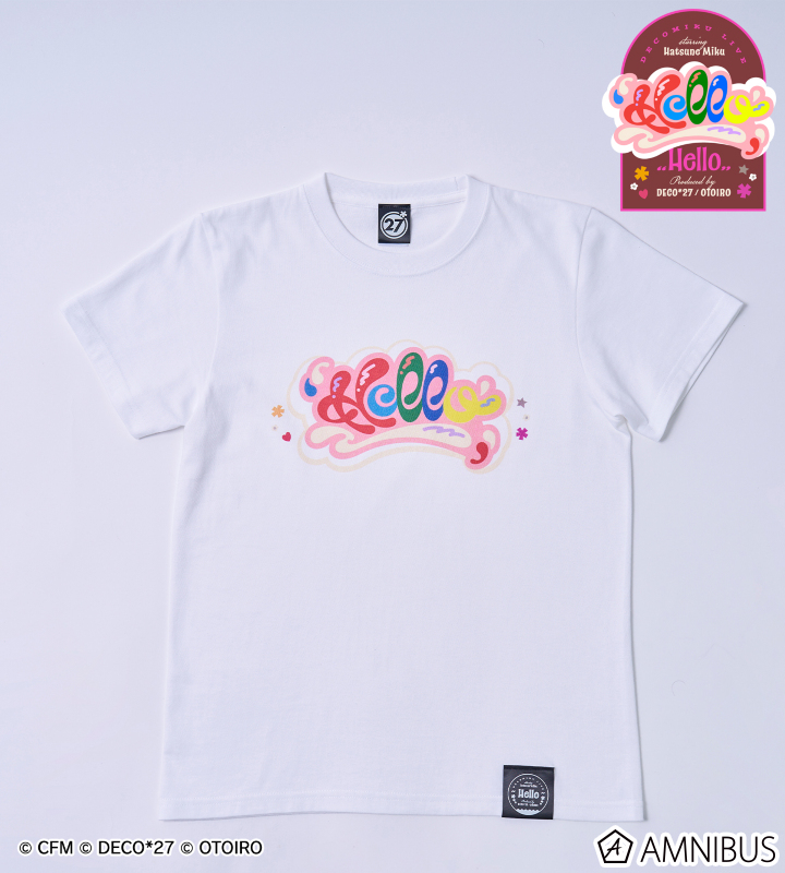 【デコミクLIVE2026】『Hello』ロゴTシャツ キッズサイズ (ホワイト)