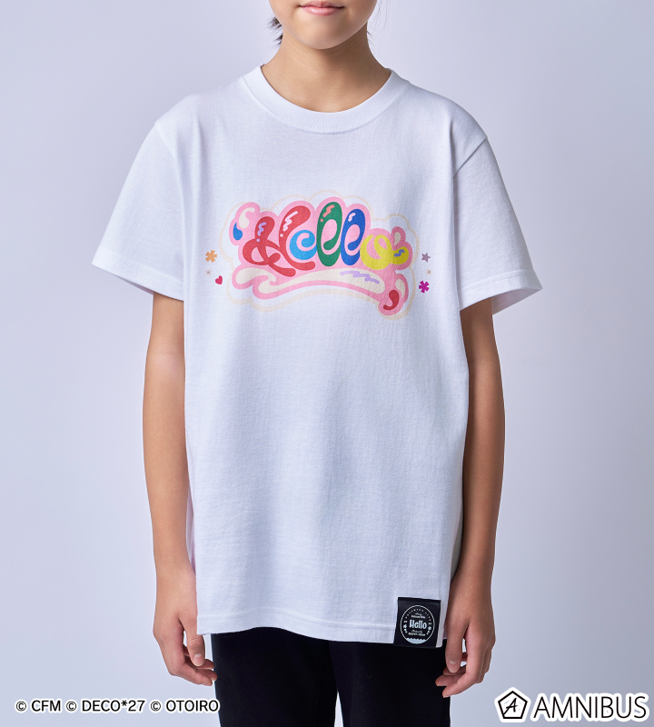 【デコミクLIVE2026】『Hello』ロゴTシャツ キッズサイズ (ホワイト)