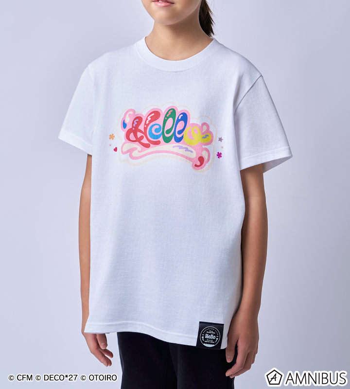 【デコミクLIVE2026】『Hello』ロゴTシャツ キッズサイズ (ホワイト)