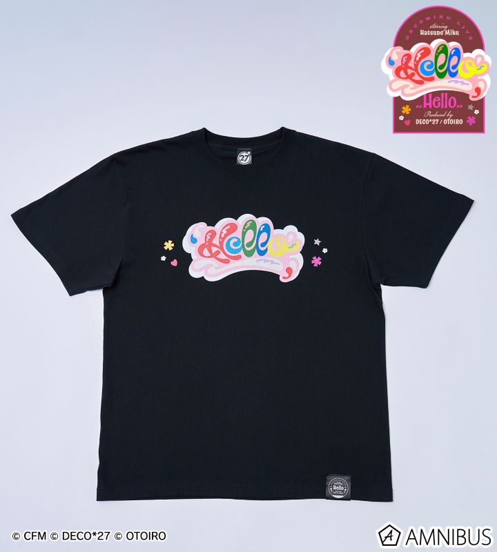 【デコミクLIVE2026】『Hello』ロゴTシャツ ビッグサイズ (ブラック)