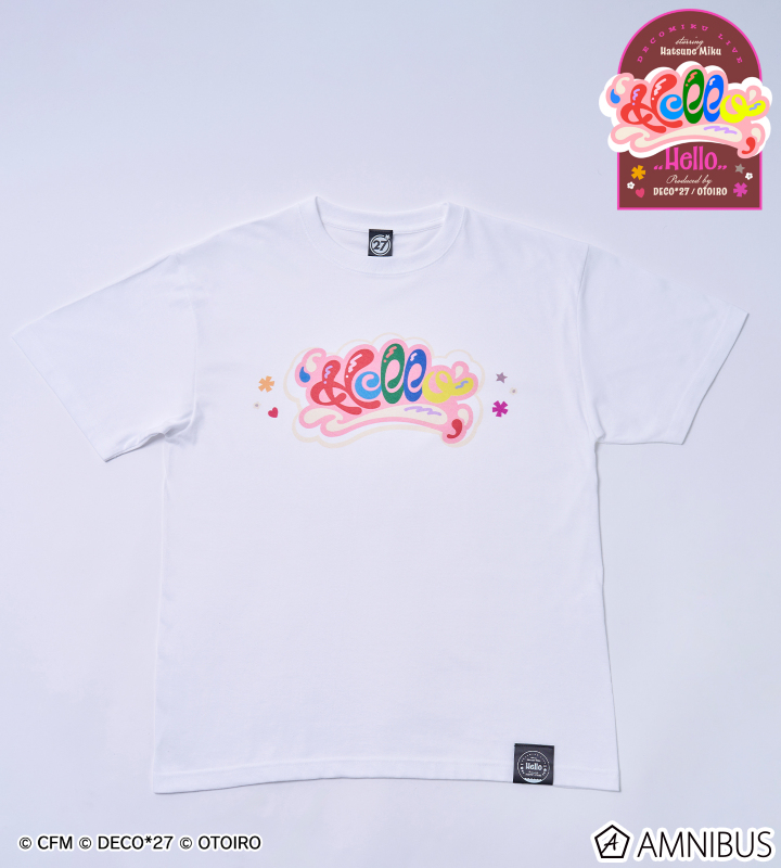 【デコミクLIVE2026】『Hello』ロゴTシャツ ビッグサイズ (ホワイト)