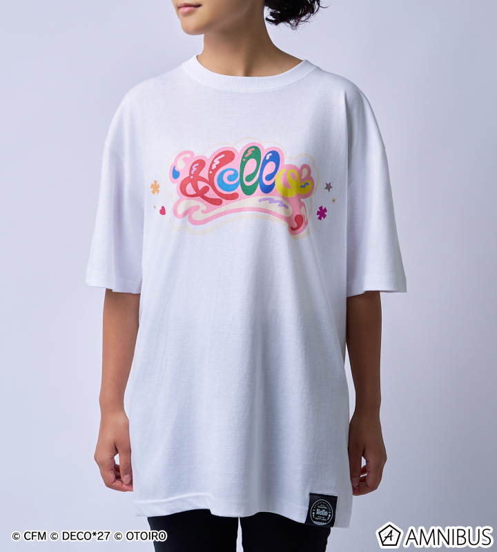 【デコミクLIVE2026】『Hello』ロゴTシャツ ビッグサイズ (ホワイト)