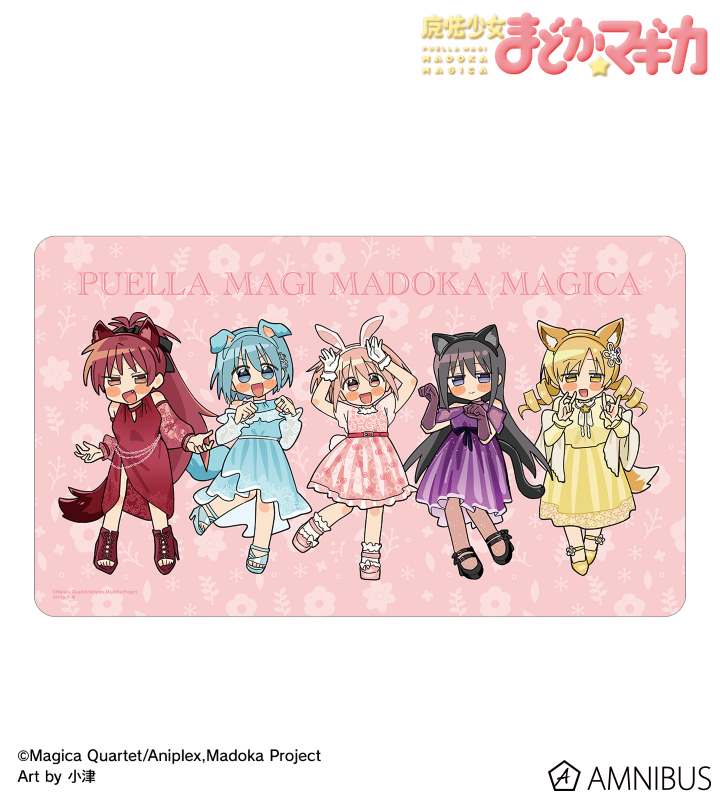 描き起こし 集合 アニマルコーデver. Art by 小津 マルチデスクマット