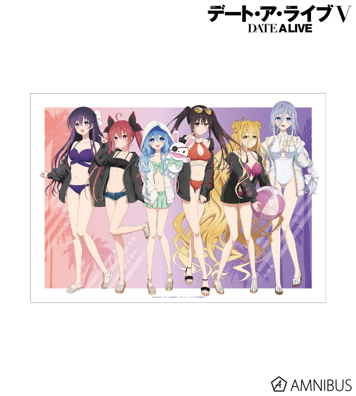 描き下ろし 集合 ビーチデートver. A3マット加工ポスター