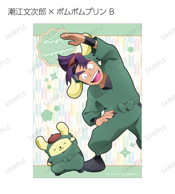 忍たま乱太郎 サンリオ アクリルカード 食満 潮江 忍たま乱太郎×サンリオキャラクターズ - 描き起こしイラスト
